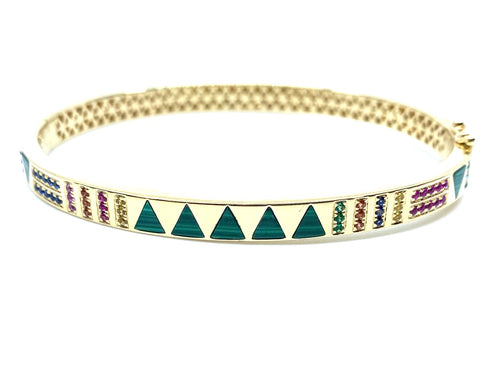 Malachite Triangle Bangle