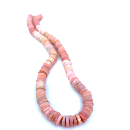 Pink Opal Faceted Donut Necklace