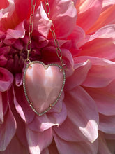 Load image into Gallery viewer, Big Hearted Pink Opal Necklace