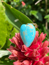 Load image into Gallery viewer, Raw Turquoise Heart Charm