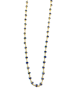 Vintage Inspired Sapphire Nugget Necklace
