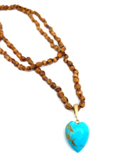 Load image into Gallery viewer, Turquoise Rounded Heart Charm