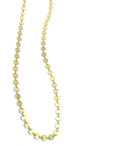 Yellow Gold Disk Chain