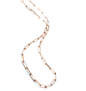 Yellow & Rose Gold Medium Paperclip Chain