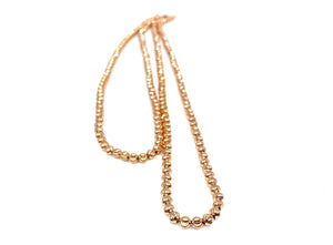Moon-Cut Faceted Ball Chain in Rose Gold