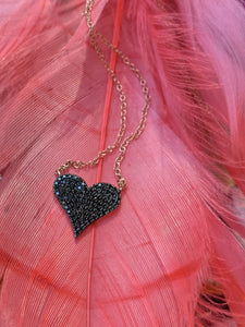 Black Diamond Pavé Heart