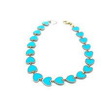 Load image into Gallery viewer, Turquoise Heart Eternity Bracelet