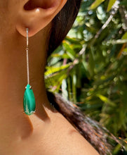 Load image into Gallery viewer, Malachite Drop Earrings