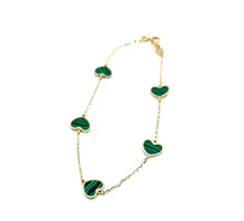 Load image into Gallery viewer, Malachite Heart Bracelet