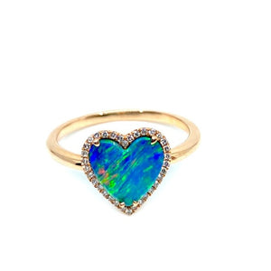 Australian Opal Heart Ring