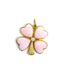 Load image into Gallery viewer, Pink Opal Clover Pendant