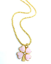 Load image into Gallery viewer, Pink Opal Clover Pendant