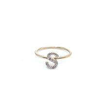 Load image into Gallery viewer, Pavé Diamond Initial Ring
