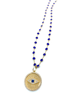 Lapis Lazuli Disk Eternity Necklace