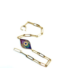 Load image into Gallery viewer, Rainbow Talisman Paperclip Bracelet