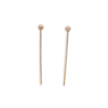 Load image into Gallery viewer, Pave Diamond Single Bar Earrings