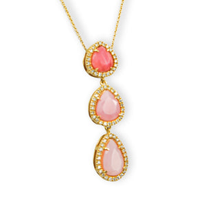 Pink Opal Ombré Lariat