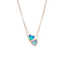 Load image into Gallery viewer, Small Opal Heart Necklace