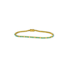 Load image into Gallery viewer, Turquoise &amp; Diamond Bracelet
