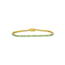 Load image into Gallery viewer, Turquoise &amp; Diamond Bracelet