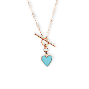 Turquoise Large Heart Charm