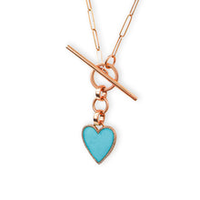 Load image into Gallery viewer, Turquoise Large Heart Charm