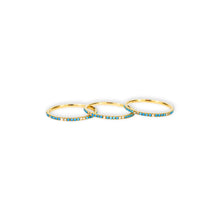 Load image into Gallery viewer, Turquoise &amp; Diamond Eternity Band