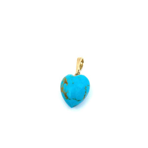 Turquoise Rounded Heart Charm