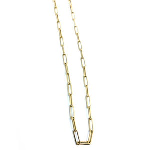Yellow & Rose Gold Medium Paperclip Chain