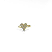 Load image into Gallery viewer, Small Pavé Heart Ring