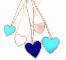 Load image into Gallery viewer, Large Turquoise Heart Necklace