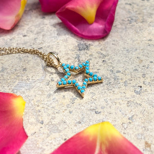 Turquoise Star Charm