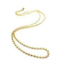 Load image into Gallery viewer, Moon-cut Faceted Ball Chain in Yellow Gold